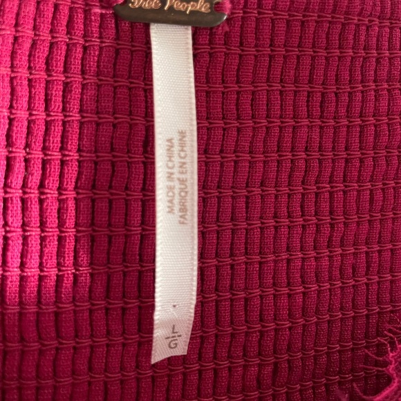 Free People Under Your Spell tank, raspberry pink color, size L - Picture 3 of 4